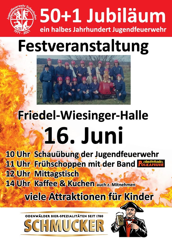 Jubiläumsfest Jugendfeuerwehr 50+1 am 16.06.2022